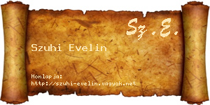 Szuhi Evelin névjegykártya